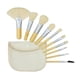 thumbnail image 1 of Juego de brochas de maquillaje T4B MIMO, tamaño viaje, bambú, con funda, 10 unidades, 1 of 7