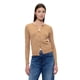 thumbnail image 1 of Cárdigan de cuello redondo para mujer GAP color camel talla M, 1 of 5