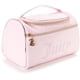 thumbnail image 1 of Bolsa de maquillaje Juicy Couture de terciopelo rosa con organizador de strass, 1 of 7