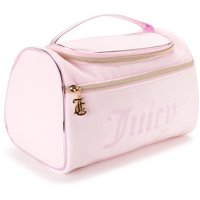 Bolsa De Maquillaje Juicy Couture De Terciopelo Rosa Con Organizador De Strass