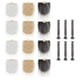 thumbnail image 3 of Tela de piel sintética Gnome Beard Costume DIY Muñecas hechas a mano Gnome Nose Crafting Craft Cosplay Bolas de madera sin terminar para el hogar , 4Blanco 4Caqui 4Gris 18cmx9cm, 3 of 4