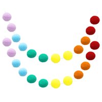 Guirnalda Pom Pom Uxcell 2 Piezas 2 Metros Arcoíris