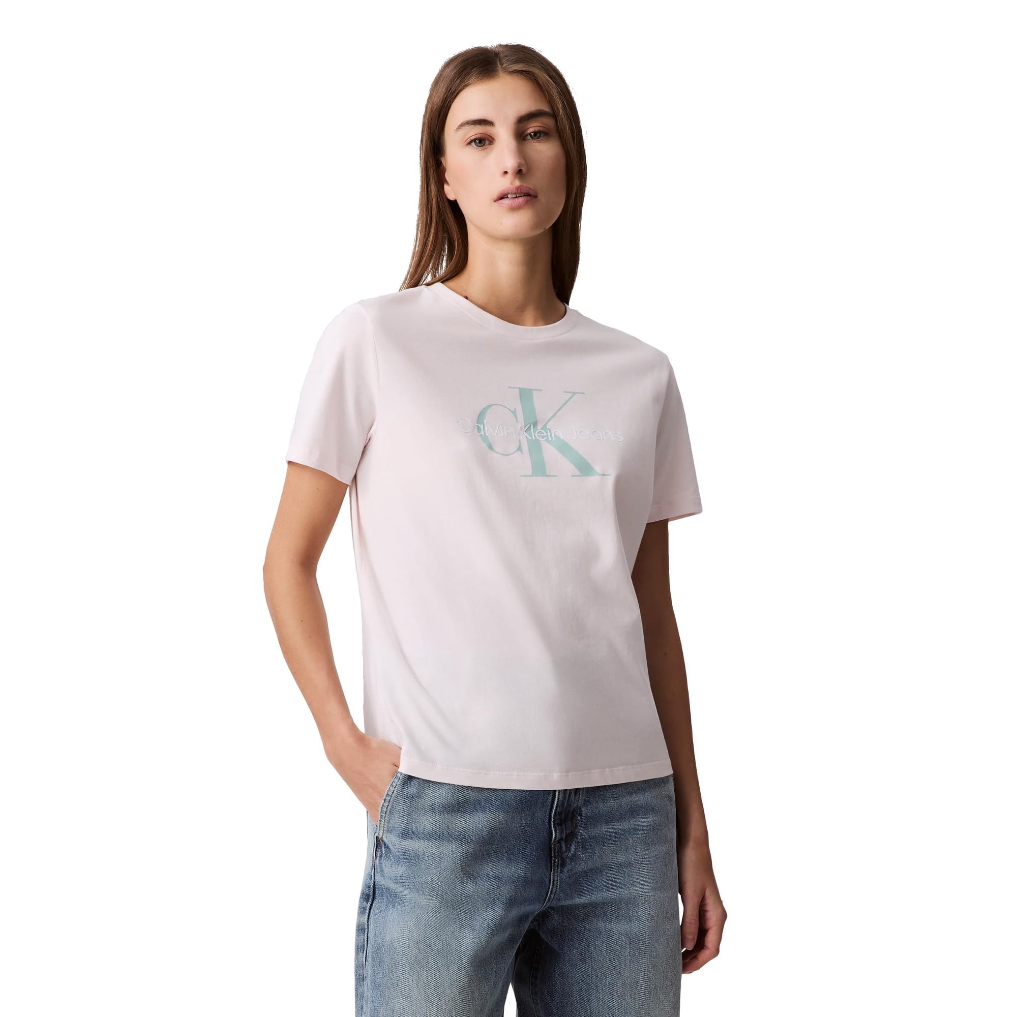 Camiseta Calvin Klein Con Logo Monograma Y Cuello Redondo De Algodón