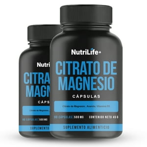 Emetres - Pack X2 Citrato Magnesio Capsulas Premium 500Mg Nutrilfe