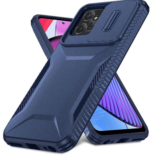 Funda Resistente para Motorola Moto G Power 5G 2023 con Tapa Deslizante y Protección Militar Azul