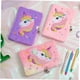 thumbnail image 5 of Diario de unicornio, 3 piezas, novedoso, esponjoso, decorativo, para niños, con cerradura, cubierta de dibujos animados de unicornio, con cerradura para niños, 5 of 7