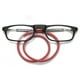 thumbnail image 1 of Gafas de lectura con soporte magnético para colgar en el cuello, gafas de lectura con imán unisex portátiles, montura telescópica con patas largas y marco para la cabeza., 1 of 5