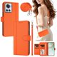 thumbnail image 2 of Funda Billetera Delgada para OnePlus 10R, Cuero Sintético, Naranja, 2 of 6