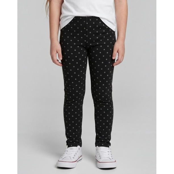 Calza Niña Franela Estrellas Negro negro 2