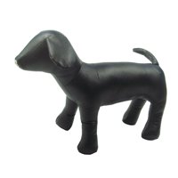Ioensy - 1Pc Perro Maniquí Pu Cuero Posición De Pie Para Exhibir Juguetes Para Perros Negro M