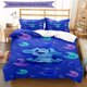 thumbnail image 1 of 3pcs Bedding Set Duvet Cover Closure Includes 1 Duvet Cover & 2 Pillowcases for All Seasons Bedroom Decor, Home Dorm High-Definition Print Blue Dog A186, 1 of 1
