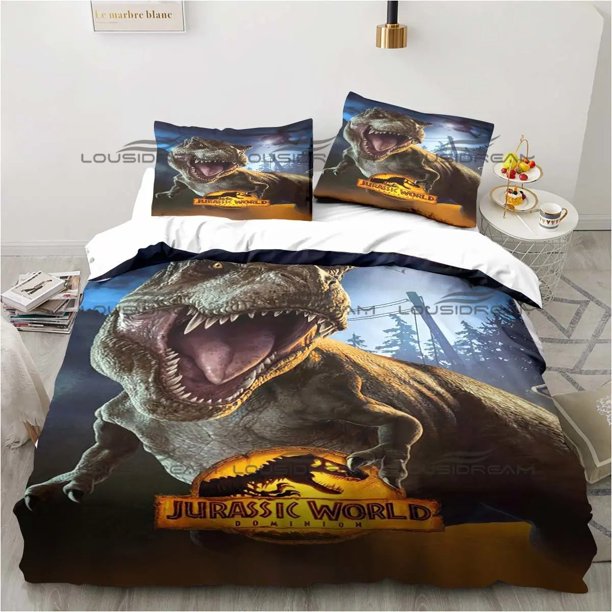 Jurassic Park Bedding Dinasours Twin Bedding Set 3 Piece Comforter Set Bed Duvet Cover Double King Cover Home TextileBed Sheets
