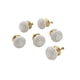 thumbnail image 1 of Pomo de gres cerámico Dritz Home 47030A blanco (6 piezas), 1 of 1