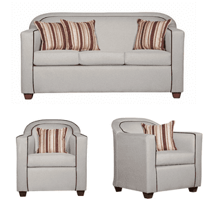 Ruzam Mobel - Juego De Living 3-1-1 Zafiro Crudo