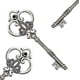 thumbnail image 4 of Llave Skeleton Makhry Mixed 20, extra grande, plata envejecida, 4 of 6