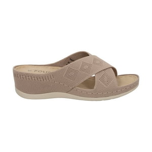 Sandalia Mujer Camel Juana Police