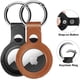 thumbnail image 3 of [Paquete de 4] Fundas para Airtag, soporte para Airtag, llavero para Airtag, soporte de cuero sintético para Apple Airtag, accesorios protectores para Airtag, negro, azul marino, marrón y rojo, 3 of 7