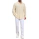 thumbnail image 2 of INSPIRE CHIC Regreso a Clases Camisa de Vestir de Lino Sólido de Manga Larga para Hombre M Beige, 2 of 6