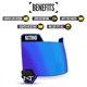 thumbnail image 3 of Visera de fútbol NXT NXT NXTRND VZR3 con tecnología de lente curva, azul, 3 of 8