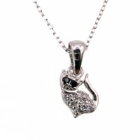 Tiana Joyas - Collar Con Un Gato De 9Mm Con Circones De Plata 925