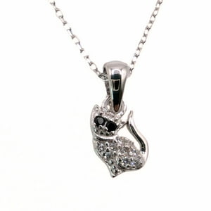 Tiana Joyas - Collar Con Un Gato De 9Mm Con Circones De Plata 925