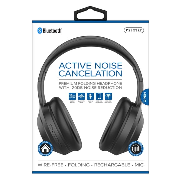 SENTRY Audífonos inalámbricos Bluetooth negros