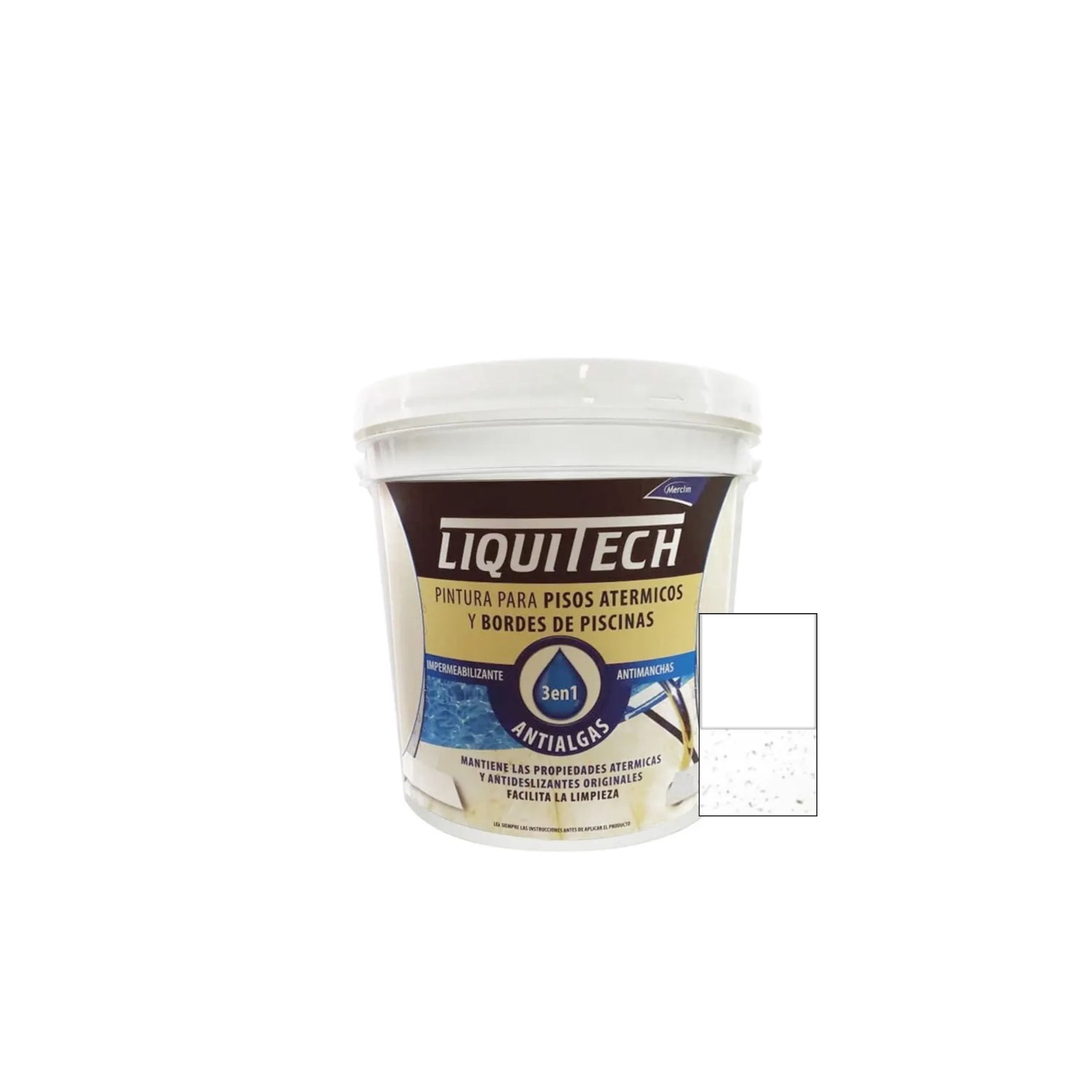Liqui Tech - Pintura Impermeable Pisos Atérmicos-piscinas 10lts Blanco