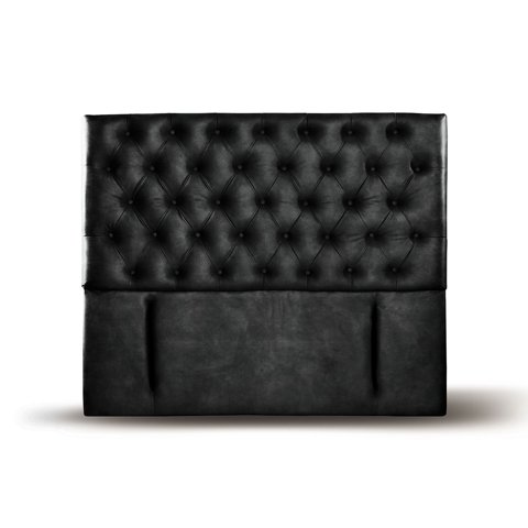 Latam Home - Respaldo Florencia Cuero Negro 2 Pza