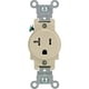 thumbnail image 2 of Enchufe Leviton R51-T5020-0IS de 20 A, color marfil, resistente al temple, 2 of 3