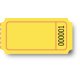 thumbnail image 1 of Rollo de boletos en blanco Premier Southern Ticket 1 x 2 cm, amarillo, 2000 piezas, 1 of 3
