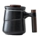 thumbnail image 2 of Taza De Té De Cerámica Con Tapa De Filtro Mango De Madera Para Té Negro, 2 of 5