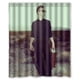 thumbnail image 1 of Cortina de ducha de baño Brendon Urie Panic con ganchos, tamaño 60 x 72 pulgadas, 1 of 3