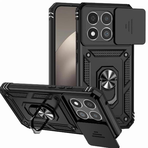Funda Resistente Anillo Soporte Xiaomi 15T Privacidad Cámara Montaje Magnético Negro