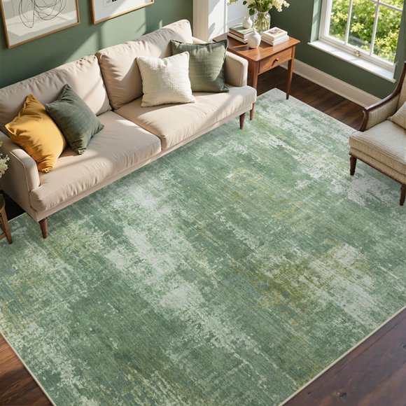 Alfombra Cuzwlovita 183x274 cm Abstracta Lavable Verde