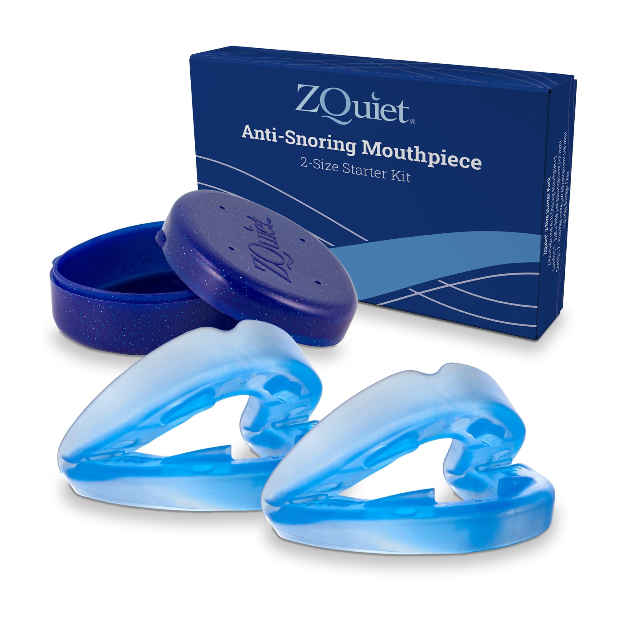 Pack Inicial Zquiet Protector Bucal Antironquidos 2 Tallas Azul