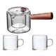 thumbnail image 4 of Tetera De Vidrio De Borosilicato Alto, Fabricante De Té Transparente Para Acampar, Viajar, Casa, Olla Con 2 Tazas, 4 of 5