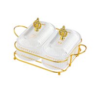 Bothyi - Bandeja De Frutos Secos Nórdica Dividida Para Servir Platos Para Comedor, Fiesta, Boda, Transparente M