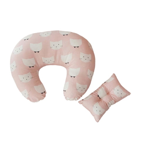 Magideal - Almohada De Lactancia Para , Con Funda Extraíble Soporte Para Cojín De Cinturo De Alimentación Lavable Cojín De Dormir Suave Para , Gato Rosa