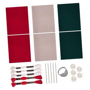 Magideal - Kit De Costura Estabilizador Soluble En Agua Pegajoso, Práctico Juego De Papel De Bordado Para Tela Impresa Sashiko Para Principiantes Con Punzón De Tipo C