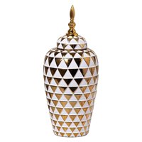 Bothyi - Tarro De Jengibre, Soporte Hecho A Mano, Decoración Del Hogar, Para Escritorio Coleccionable, Jardín, Dorado, Mediano