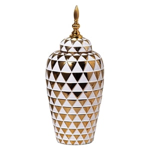 Bothyi - Tarro De Jengibre, Soporte Hecho A Mano, Decoración Del Hogar, Para Escritorio Coleccionable, Jardín, Dorado, Mediano