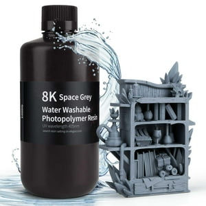 Impresora 3D De Resina Elegoo 8K, Lavable Con Agua, 1000 G, Color Gris Espacial