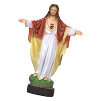 Magideal - Escultura De Figuras De Jesús, Decoración Navideña Decorativa De 30Cm, Estatuilla De , Estatua Católica Para Gabinete, Sala De Estar, Chimenea