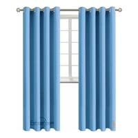 Genérico - Cortina Blackout 140X220 Cm Poliéster Azul Cielo Opaca