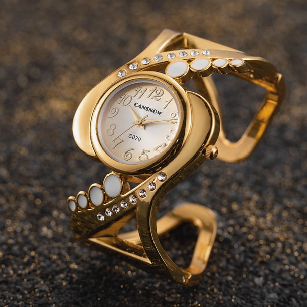 Luxurious Unique Ladies Watch - Stylishly Shaped Bracelet Watch for the Sophisticated Woman