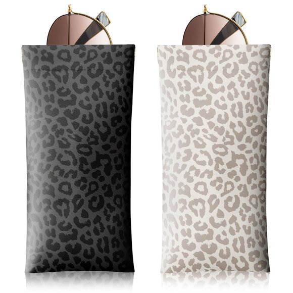 Estuche para gafas de sol LVYUNF 18 cm de cuero PU con cierre de presión
