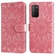 thumbnail image 1 of Funda tipo cartera FOXDOCK para Xiaomi Poco M3 , diseño girasol en relieve, cuero PU, cierre magnético, soporte y tarjetero, 1 of 5