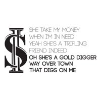 Rienda Libre Graphics - Decomural Kanye West Gold Digger Song Lyrics Ws-40959
