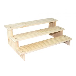 Ioensy - Soporte Elevador De Exhibición De Madera, Accesorios De Escaparate Decorativo Para Esculturas, Figuras, Hogar, 3 Capas, 40Cm