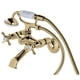 thumbnail image 1 of Grifo para tina con patas tipo garra con ducha manual Kingston Brass KS285PB, 1 of 9